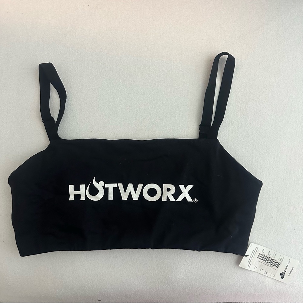 NWT Lycra Black Sports Bra HOTWORX - Size XL